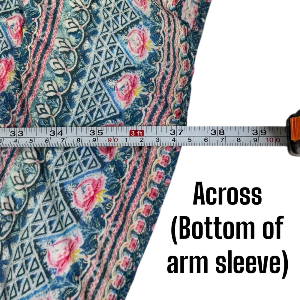 Tolani Collection | Boho Floral Print Modal Caftan Tunic drapey top womens XL - Picture 10 of 11